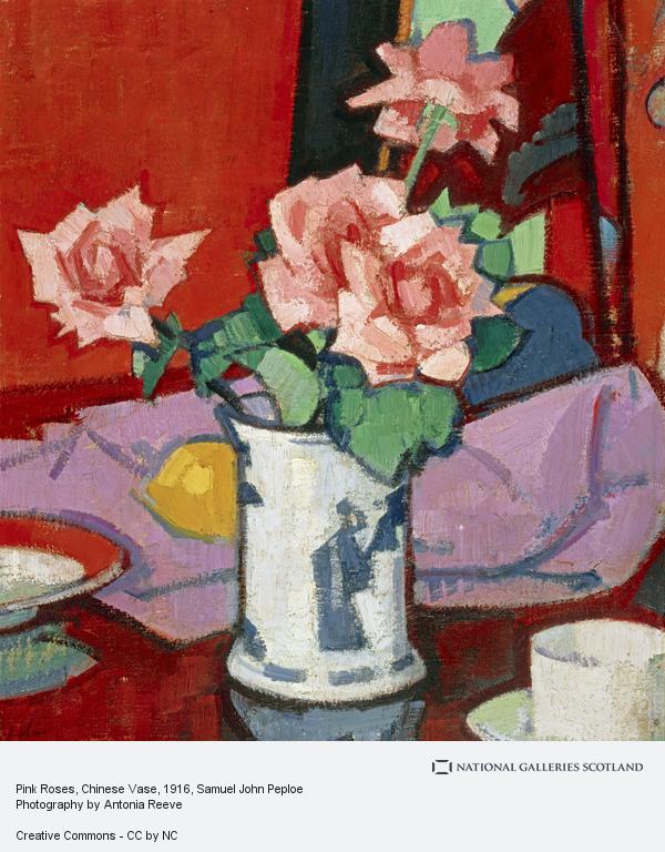 600x768 Pink Roses, Chinese Vase National Galleries Of Scotland - Vase Of Roses Painting