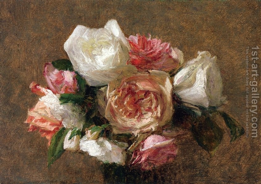 845x595 Vase Of Roses Victoria Dubourg Fantin Latour Reproduction 1st - Vase Of Roses Painting