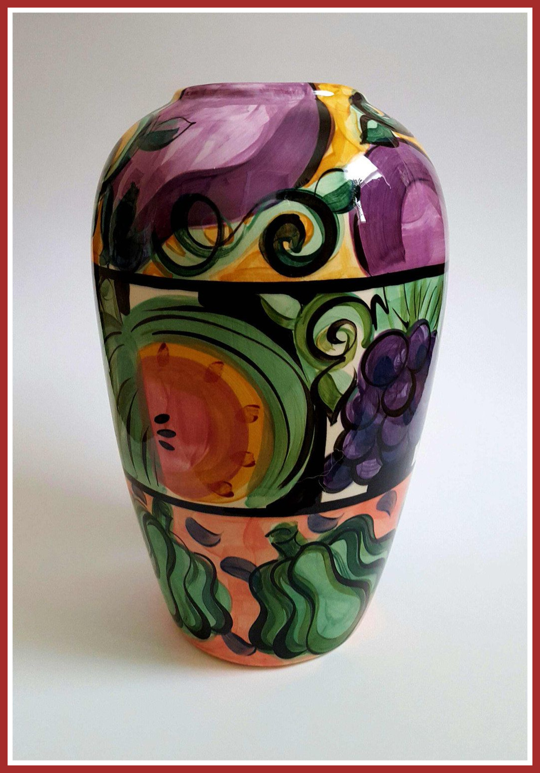 1083x1550 Incredible Designer Handmade Interior Semi Porcelain Vase Painted - Vase Painting