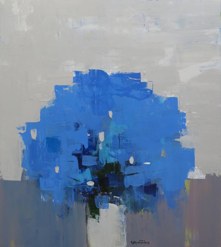 770x861 Saatchi Art Still Life With Flower Vase Painting By Artist Chu Van - Vase Painting