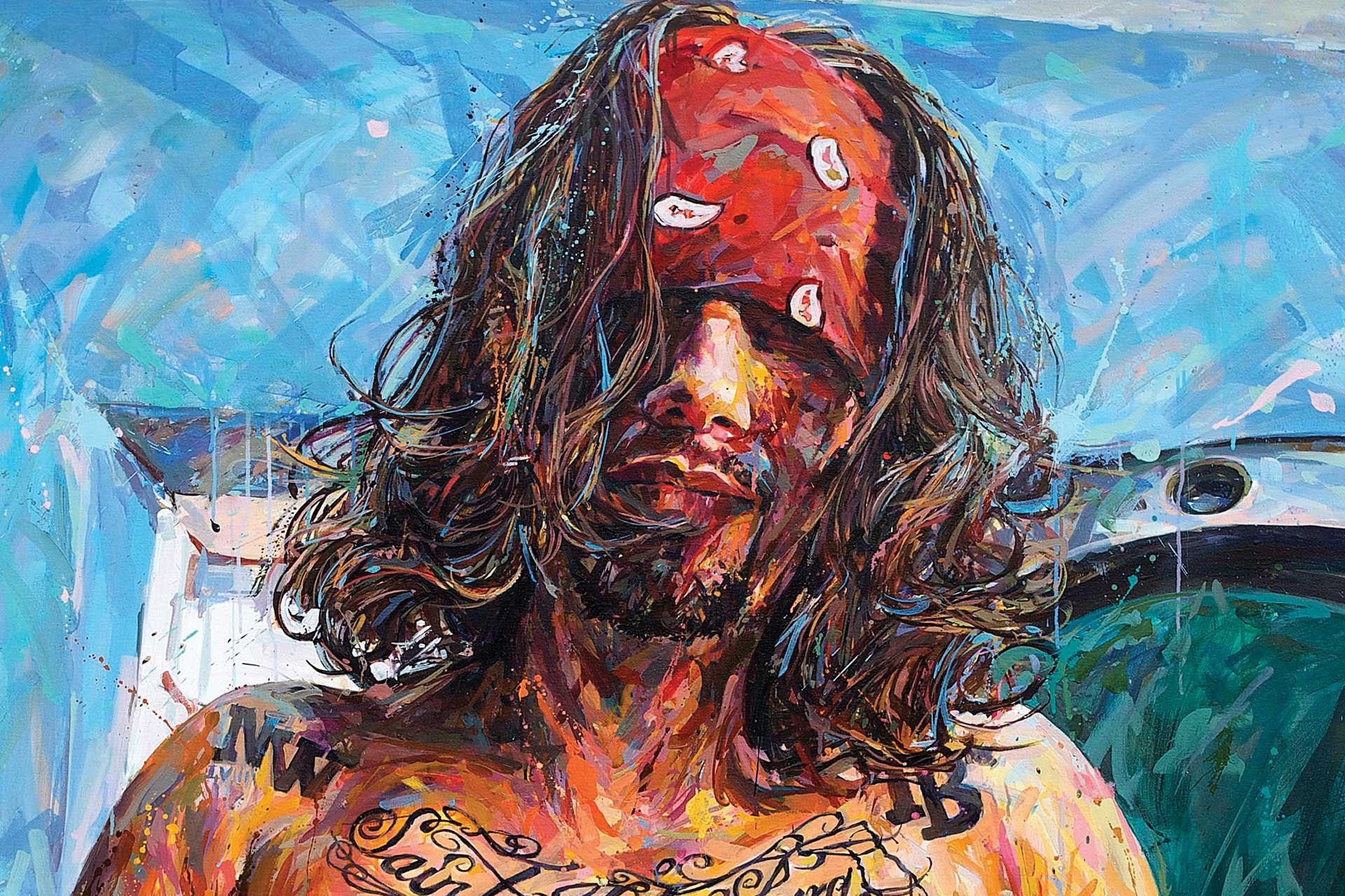 1920x1280 Artist Michael Vasquez In Staging The Self - Vasquez Painting