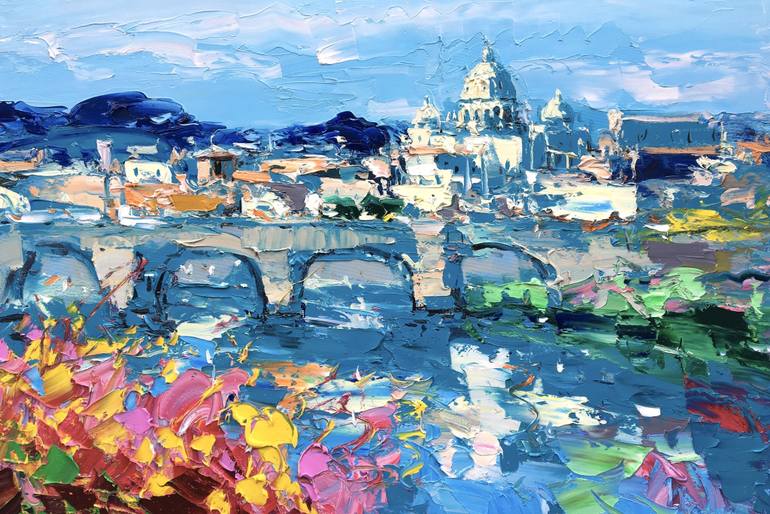 770x514 Saatchi Art Rome, Vatican City View Painting By Agostino Veroni - Vatican City Painting