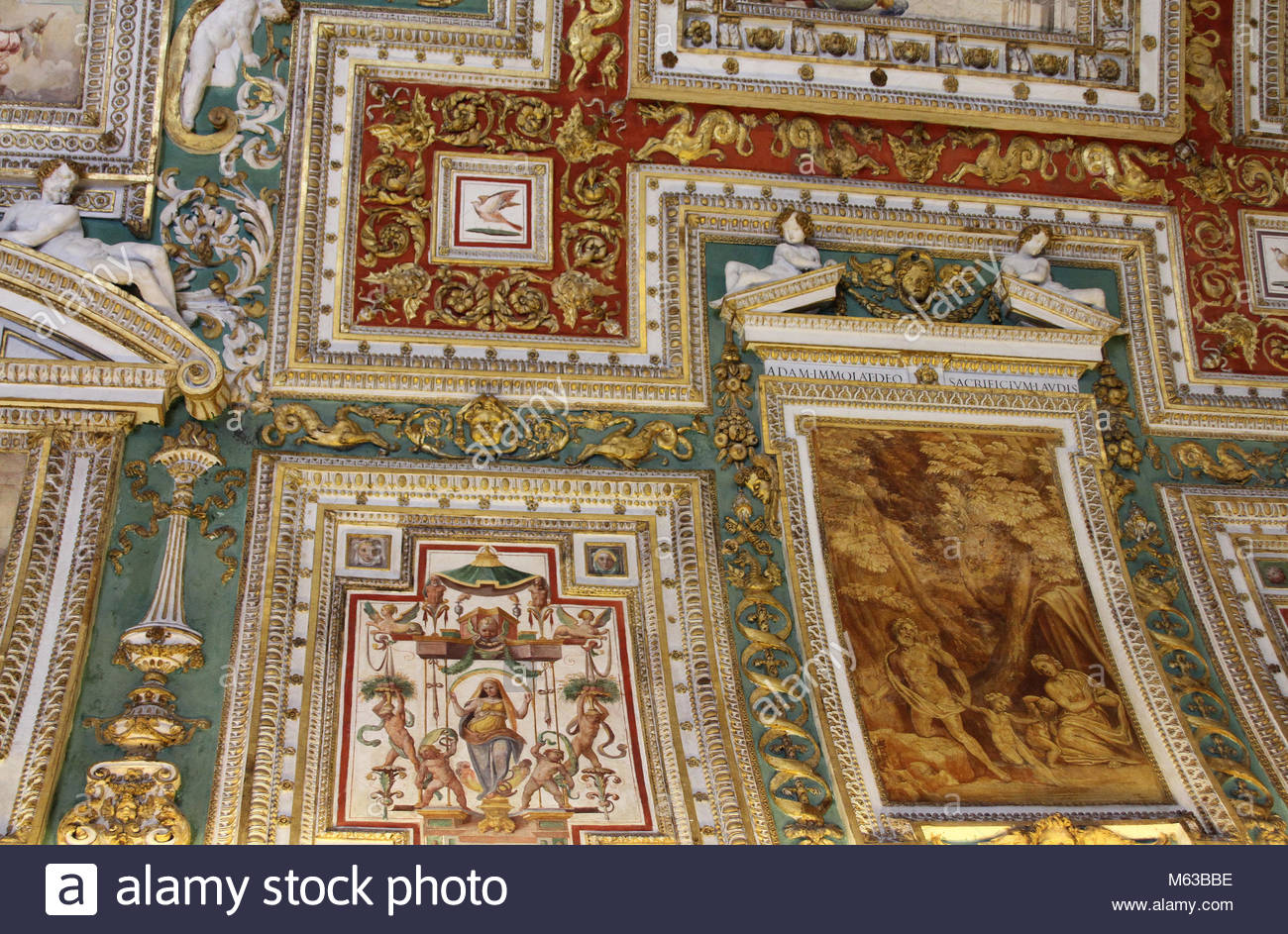 1300x943 Painting On The Ceiling Of The Vatican Museum Of Angels And Cupids - Vatican City Painting