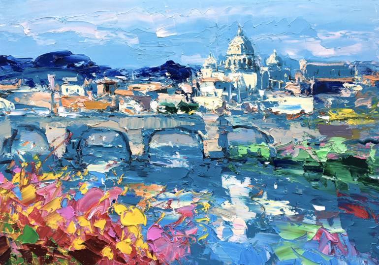 770x538 Saatchi Art Rome, Vatican City View Painting By Agostino Veroni - Vatican Painting