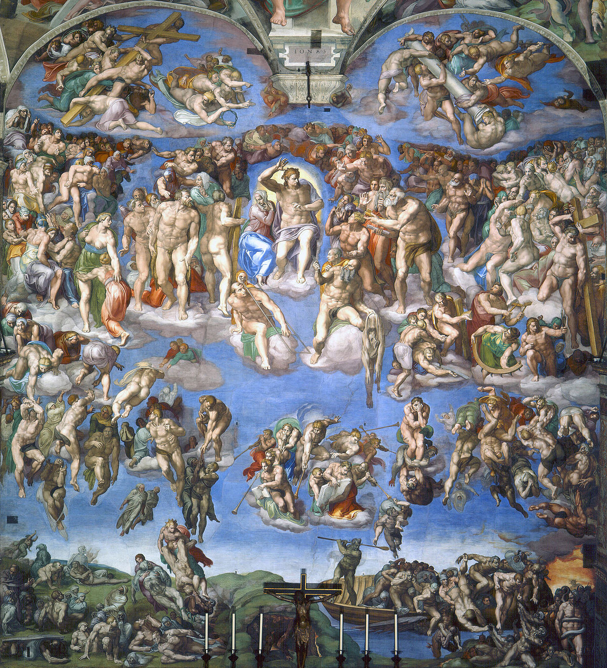 1200x1321 The Last Judgment (Michelangelo) - Vatican Painting