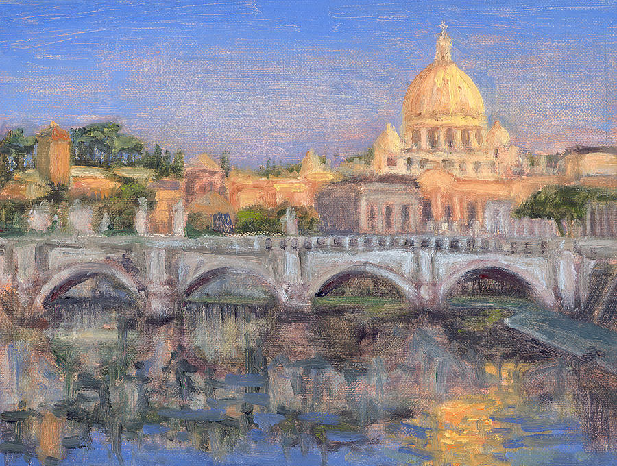 900x680 The Vatican Painting By Niki Reynolds - Vatican Painting