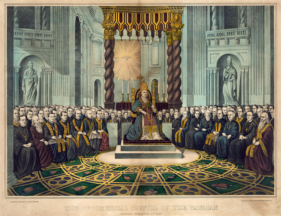900x692 First Vatican Council, 1869 Painting By Granger - Vatican Painting