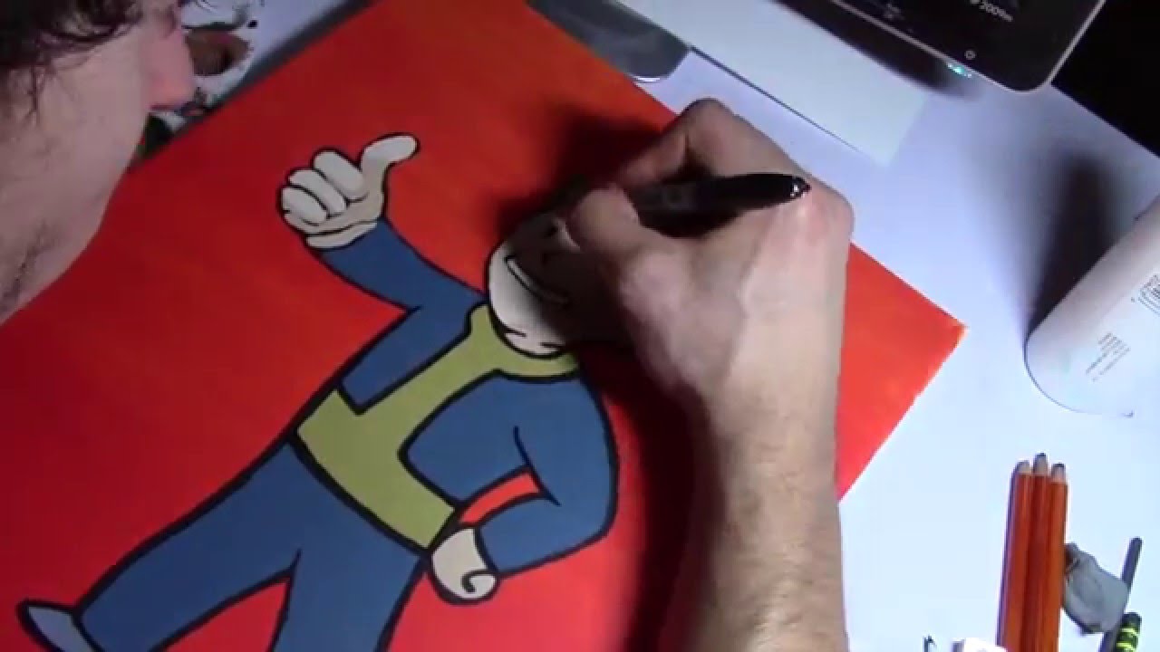 1280x720 Fallout 4 - Vault Boy Painting
