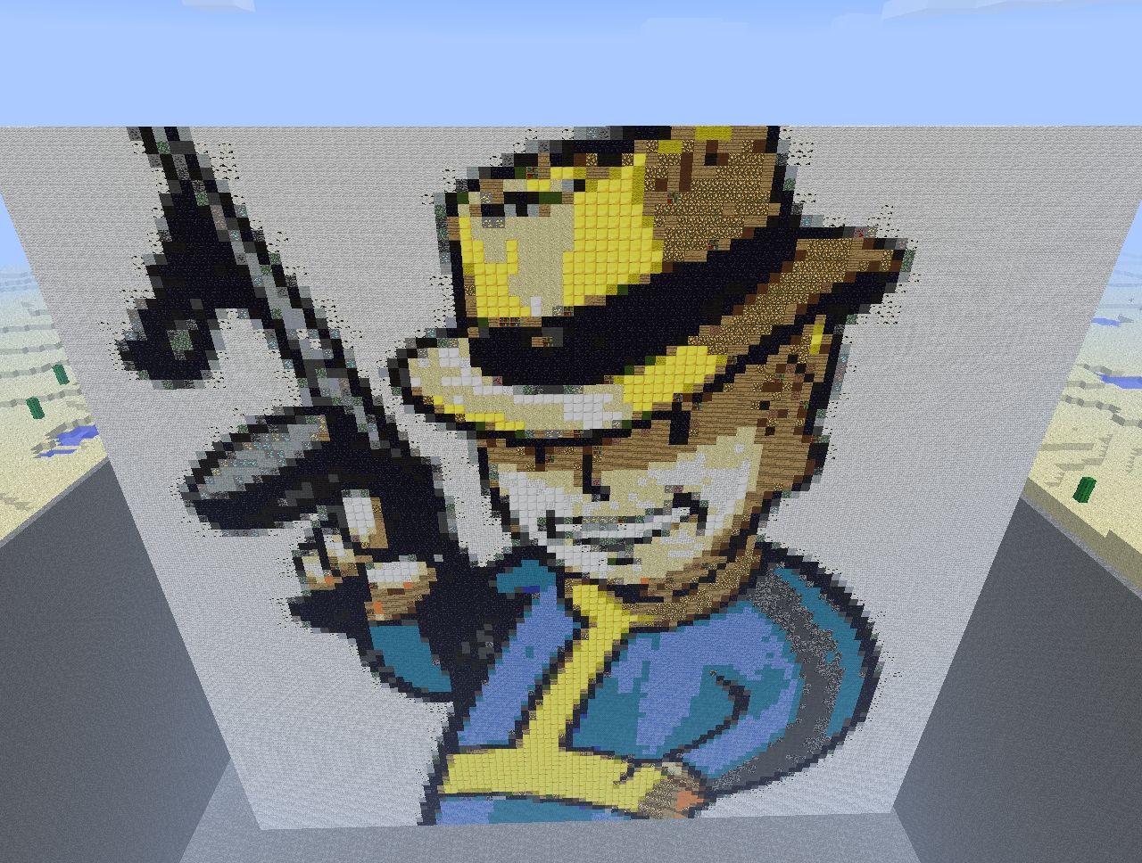 1280x968 Mega Pixelart Fallout Vault Boy Minecraft Project - Vault Boy Painting