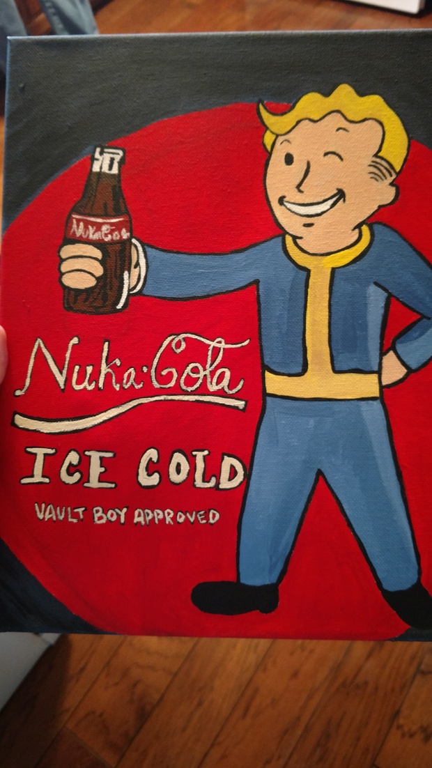 620x1102 Vault Boy Painting - Vault Boy Painting