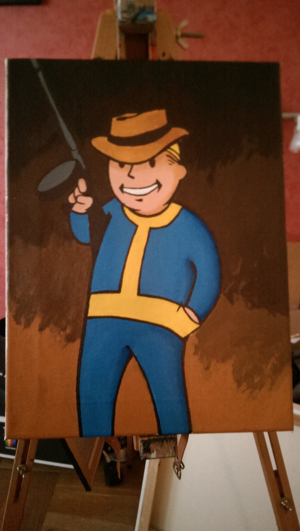 1024x1811 Vault Boy The Gangster By Talentedswisch - Vault Boy Painting