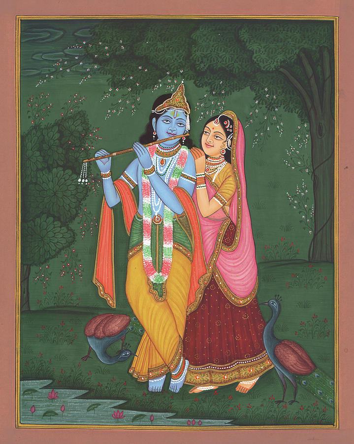 719x900 Radha Krishna Painting Hindu God And Goddess, Hindu Vedic Art - Vedic Painting