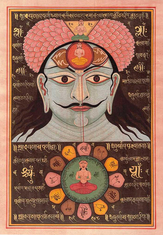 624x900 Tantra Yantra Miniature Painting Indai Wall Decor Veda Vedic - Vedic Painting