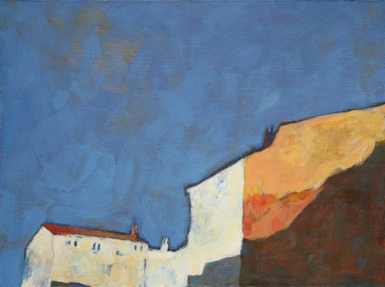 770x575 Saatchi Art Sky And Houses 2 Painting By Vega - Vega Painting