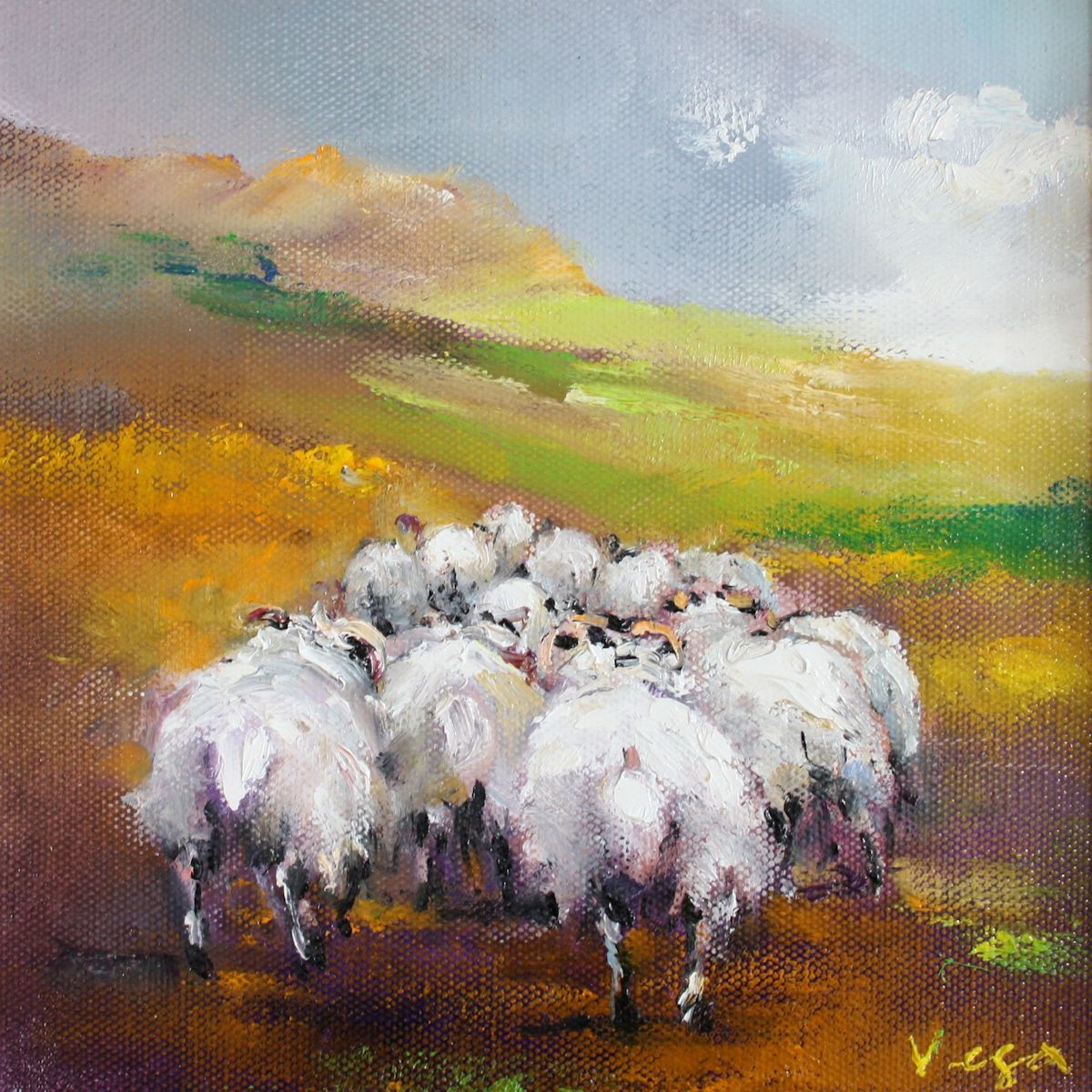 1200x1200 Crossing The Mudpath By Vega Fotheringham Gallery - Vega Painting