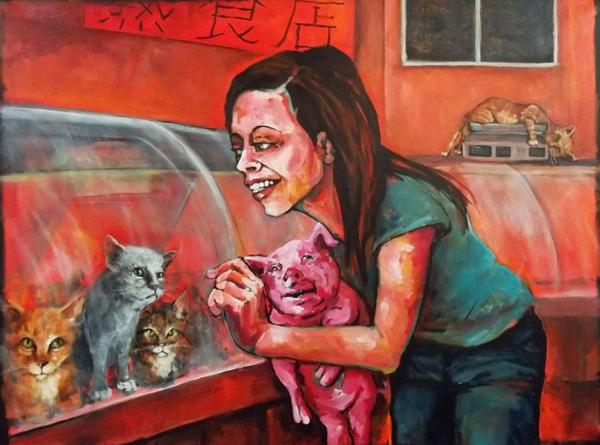 864x641 Viva La Vegan! - Vegan Painting