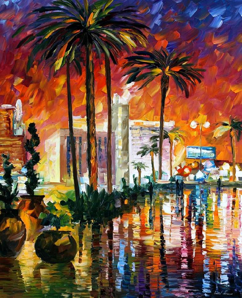 785x969 Las Vegas Palette Knife Oil Painting On Canvas By Leonid Afremov - Vegas Painting