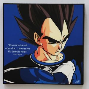 300x300 Vegeta Dragon Ball Z Canvas Quotes Wall Decals Photo Painting Pop - Vegeta Painting