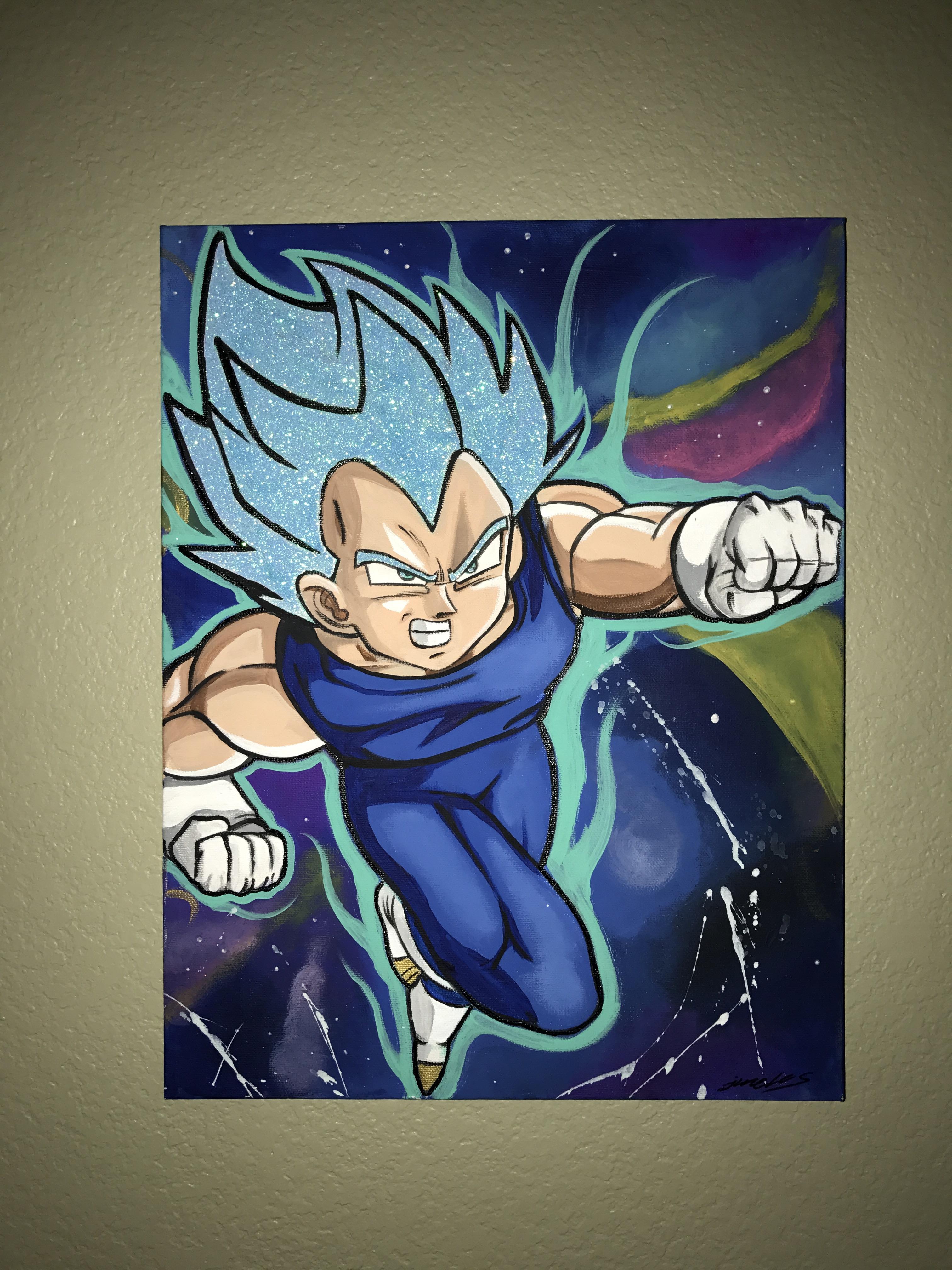 3024x4032 Vegeta Painting My Boy Did For Me Dbz - Vegeta Painting