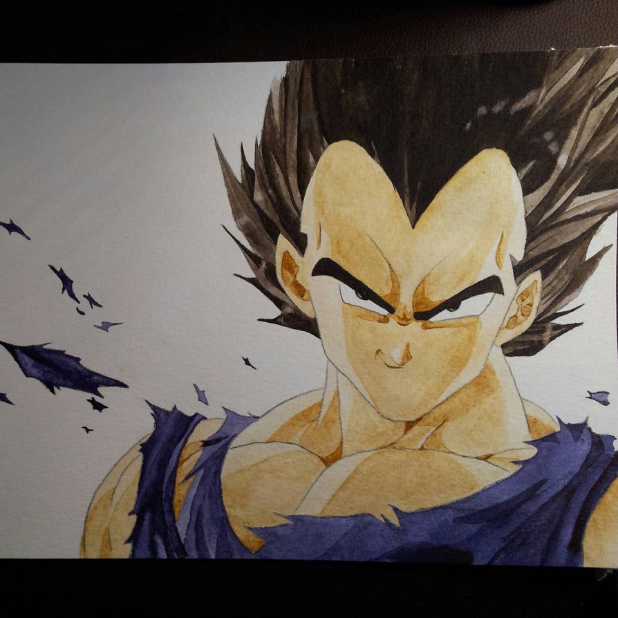 894x894 Vegeta Watercolor Painting By Cicerovanstain - Vegeta Painting