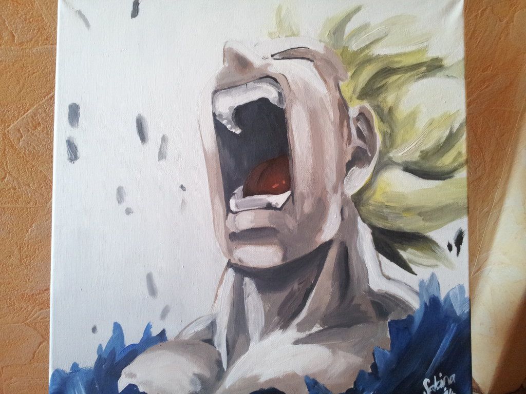 1024x768 Dbz - Vegeta Painting