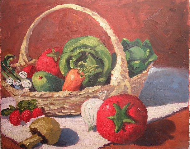 610x480 Index Of Galleryoil Paintings - Vegetable Basket Painting