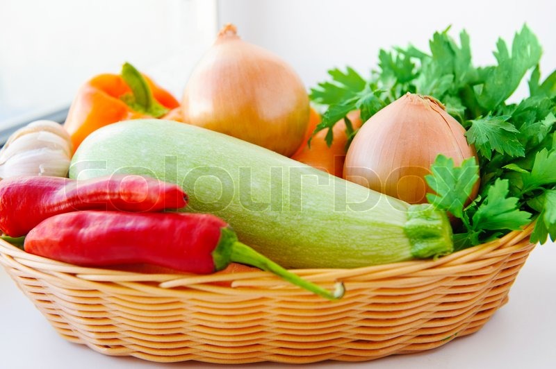 800x532 Autumn Vegetables In Basket Stock Photo Colourbox - Vegetable Basket Painting