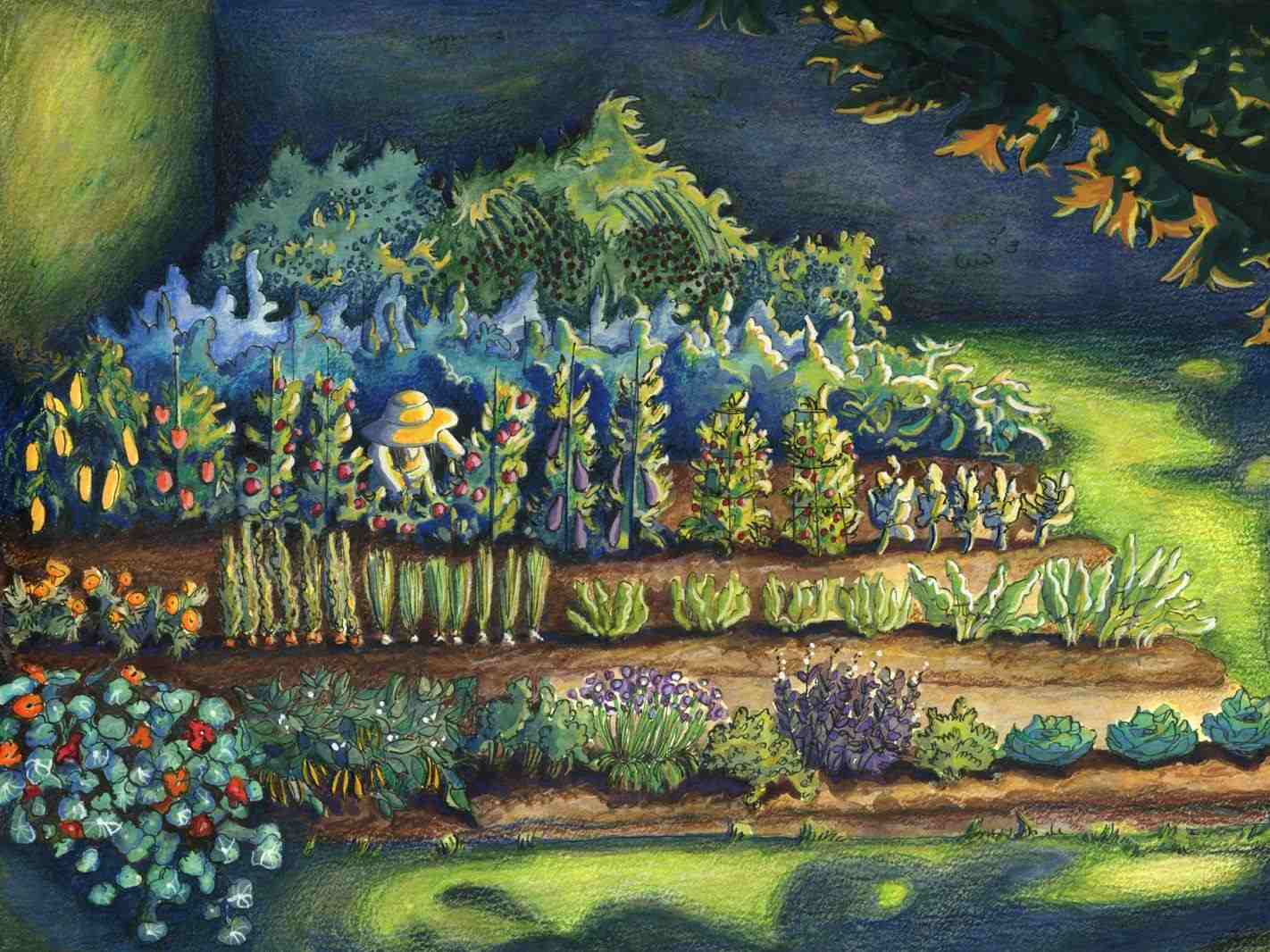 Vegetable Garden Painting at PaintingValley.com | Explore collection of 