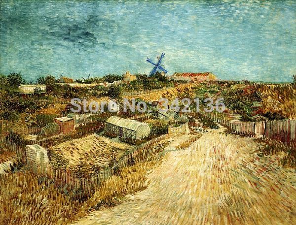 600x457 Realistic Oil Painting Vegetable Gardens In Montmartre By Van Gogh - Vegetable Garden Painting