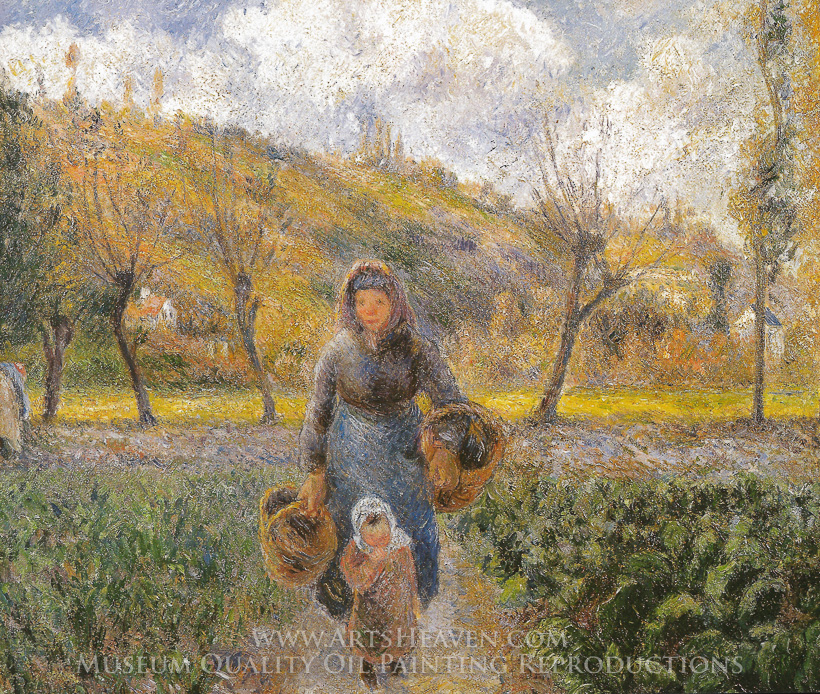 820x694 Reproduction Painting Camille Pissarro In The Vegetable Garden - Vegetable Garden Painting