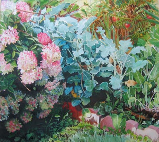 320x285 Ann Leach Miller Vegetable Garden Painting, Watercolor - Vegetable Garden Painting