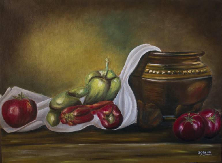 770x566 Saatchi Art Still Life - Vegetable Still Life Painting