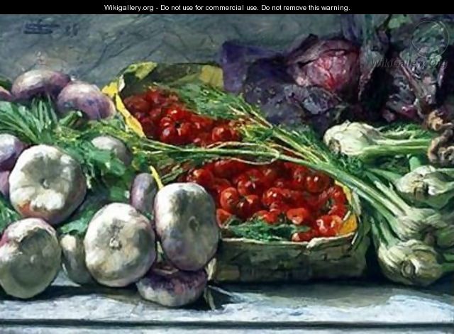 640x471 Still Life With Vegetables - Vegetable Still Life Painting