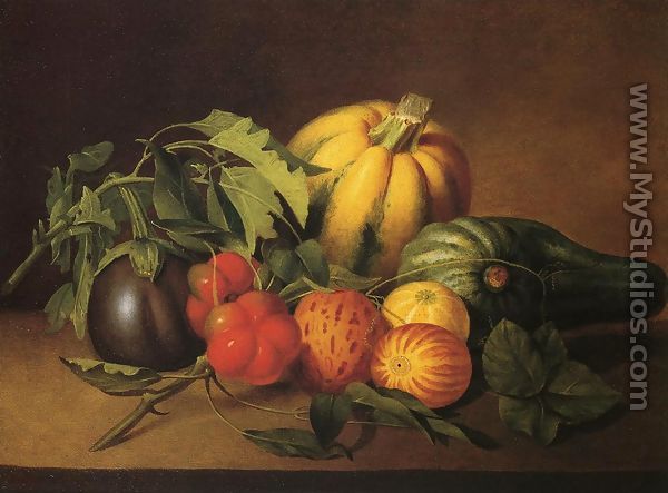 600x443 Vegetable Still Life By James Peale - Vegetable Still Life Painting