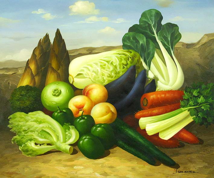 709x591 Vegetables, Iii - Vegetable Still Life Painting