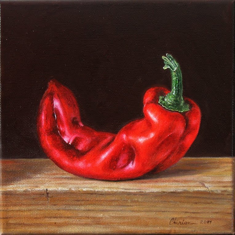764x764 Video Time Lapse Painting Vegetables Still Life Red Pepper Realist - Vegetable Still Life Painting