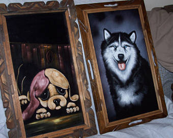 340x270 Velvet Painting Etsy Sg - Velvet Dog Painting