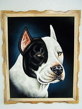 169x225 Bull Painting Ebay - Velvet Dog Painting