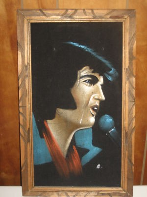 300x400 Velvet Elvis Painting In Vintage Frame - Velvet Elvis Painting