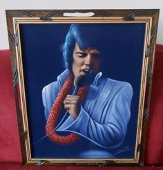 236x246 Details About Vintage Velvet Elvis Presley Painting Hand Painted - Velvet Elvis Painting