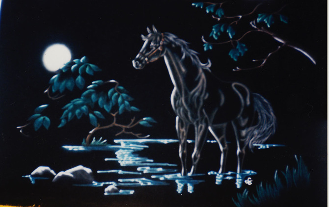 670x422 Paintings - Velvet Horse Painting