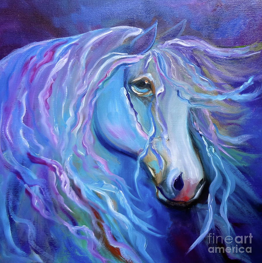 896x900 Velvet Horse Painting By Jenny Lee - Velvet Horse Painting