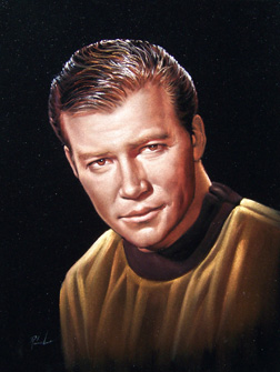 252x335 Star Trek Captain Kirk William Shatner On Velvet Painting X - Velvet Painting