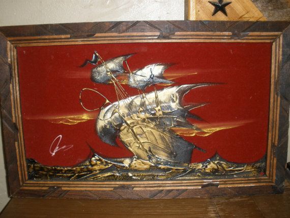 570x428 Found On Google From Velvet Paintings - Velvet Ship Painting