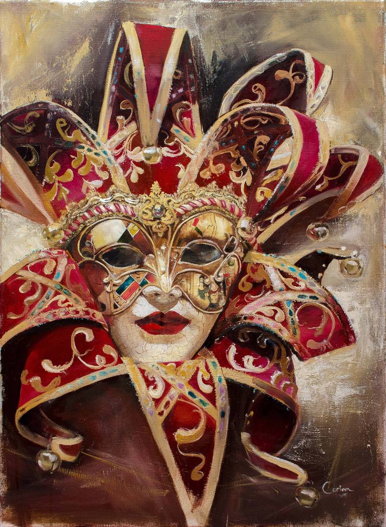 Venetian Mask Painting at PaintingValley.com | Explore collection of ...