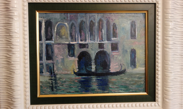 640x381 Madina Art Artwork Venetian Landscape Original Painting Oil - Venetian Oil Painting