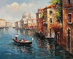 236x191 Enjoying Venice On Gondola Oil Painting 24 X 36 Inches - Venetian Oil Painting