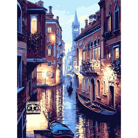 480x480 Venice Night Diy Digital Oil Painting By Number - Venice At Night Painting