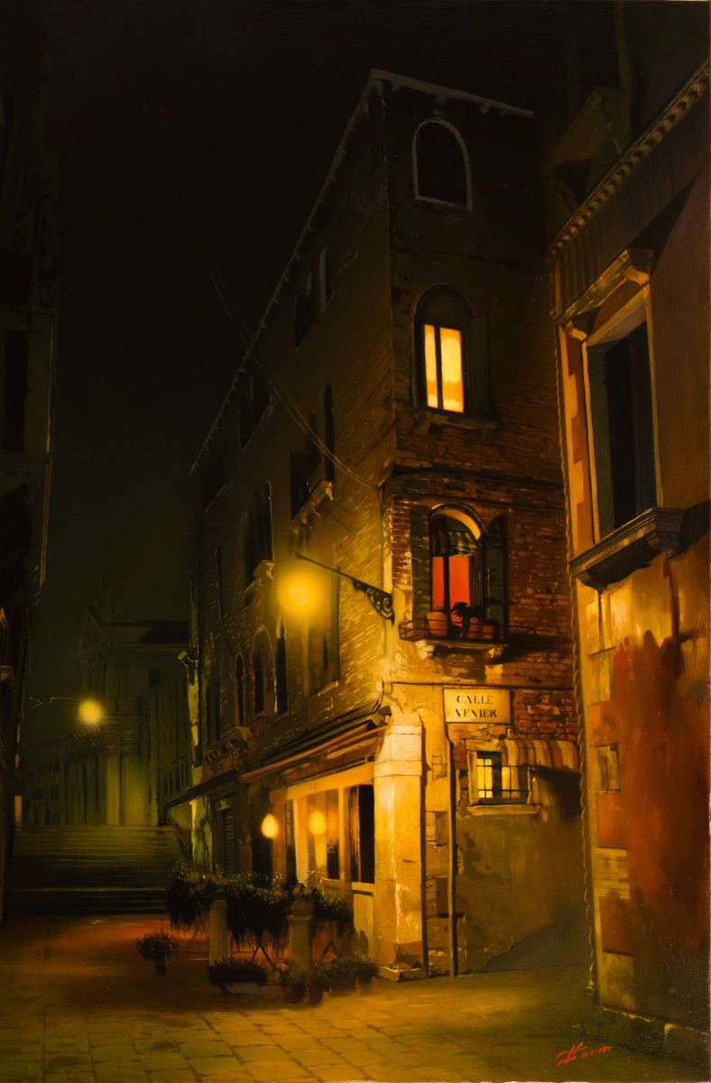 788x1200 Venice - Venice At Night Painting