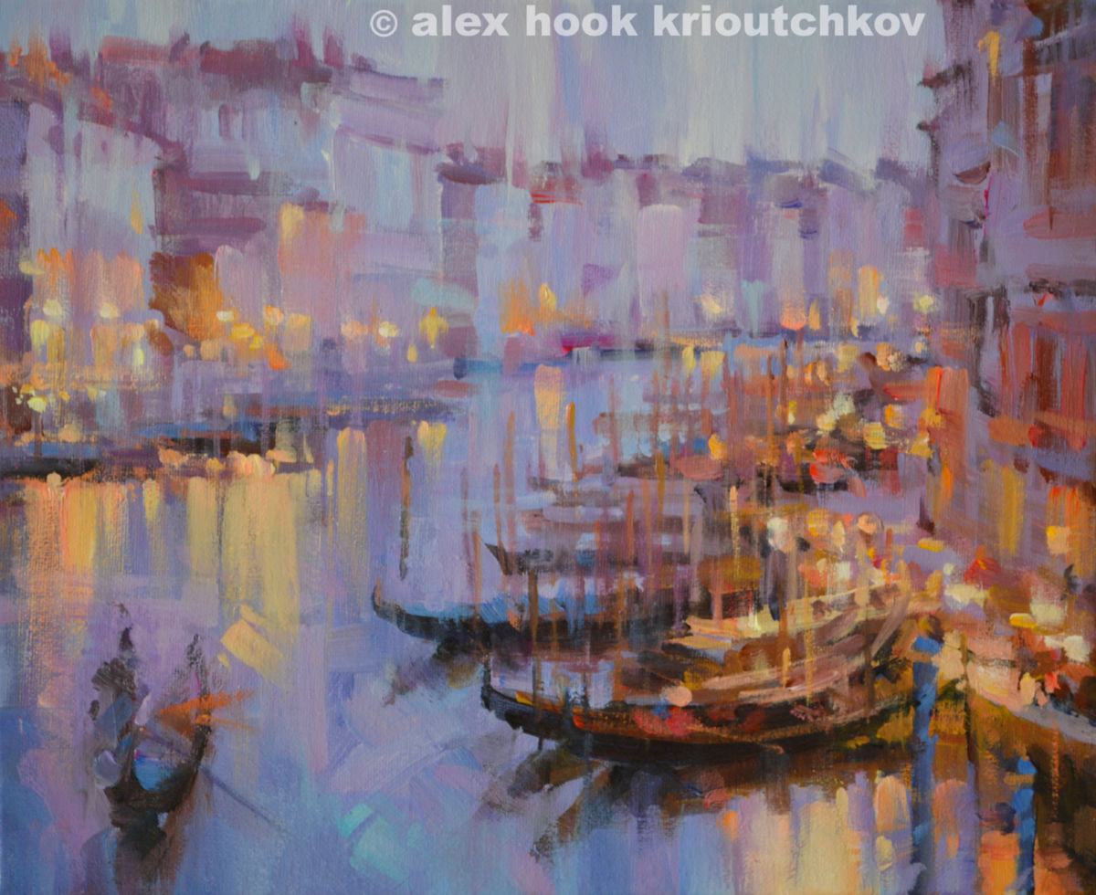 1200x980 Venice - Venice At Night Painting